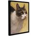 August Grove® 'Derby Cat' Framed Painting Print on Canvas in White | 48 H x 36 W x 2 D in | Wayfair AGGR2598 37977971