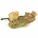 August Grove® Hyde Park Polyresin Chick on the Leaf Figurine Resin in Brown/Green/Yellow | 3.1 H x 7 W x 3 D in | Wayfair