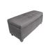 Alcott Hill® Heaney 18 Pair Shoe Storage Bench Solid Wood/Fabric in Gray | 20 H x 53 W x 20.5 D in | Wayfair 065176C40AC349FEA12D398CCEDD573C