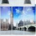 Design Art 'Houses of Parliament & Westminster Bridge' 3 Piece Photographic Print on Metal Set Canvas in Blue | 28 H x 36 W x 1 D in | Wayfair