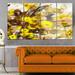 Design Art ' Flowers Watercolor Illustration' 4 Piece Painting Print on Metal Set Canvas in Yellow | 28 H x 48 W x 1 D in | Wayfair MT14961-271