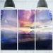 Design Art 'Sunset Over Sea Watercolor' 3 Piece Painting Print on Metal Set Canvas in Blue | 28 H x 36 W x 1 D in | Wayfair MT13578-3P