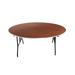 Circular Folding Table Wood/Metal in Black/Brown/Red AmTab Manufacturing Corporation | 29" H x 48" W x 48" D | Wayfair R48PM