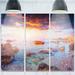 Design Art 'Sunrise on South Coast of Sicily' 3 Piece Photographic Print on Metal Set Canvas in Blue | 28 H x 36 W x 1 D in | Wayfair MT14287-3P