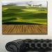 Design Art Golf Course w/ Wooden Path - Wrapped Canvas Photograph Print Canvas in Brown/Green | 8 H x 12 W x 1 D in | Wayfair PT15332-12-8