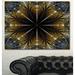 Design Art 'Symmetrical Gold Fractal Flower' Graphic Art Print on Wrapped Canvas Metal | 30 H x 40 W x 1 D in | Wayfair PT16479-40-30