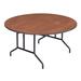 Circular Folding Table Wood/Metal in Black/Brown/Red AmTab Manufacturing Corporation | 29" H x 60" W x 60" D | Wayfair R60PM