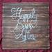 aMonogram Art Unlimited 'Happily Ever After Mounted on Rustic Wood Board' - Picture Frame Wood in Brown/Gray | 18 H x 18 W x 1 D in | Wayfair