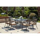 Astoria Grand Melchior 9-Piece Patio Dining Set w/ Cushions and 60" Square Dining Table Metal | Wayfair ARGD3353 43078194