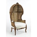 Balloon Chair - Astoria Grand Bonifant Linen Balloon Chair Linen/Wood in Brown | 63 H x 32 W x 32 D in | Wayfair ARGD6657 45095403
