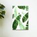 Bay Isle Home™ Tropical Leaves - Wrapped Canvas Graphic Art Print Canvas, Wood in Green/White | 30 H x 20 W x 1.5 D in | Wayfair BAYI3645 32345073