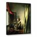 Astoria Grand Girl At A Window Reading A Letter by Jan Vermeer - Print on Canvas in Black/Green | 10 H x 8 W x 2 D in | Wayfair ASTG8784 38020768