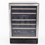 Avanti Products Avanti 49 Bottle Dual-Zone Wine Cooler, Glass in Black | 34.25 H x 24.25 W x 23.5 D in | Wayfair WCR496DS