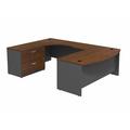 Bush Business Furniture Series C U-Shape Executive Desk Wood in Gray | 29.8 H x 180.6 W x 107.17 D in | Wayfair SRC019HCLSU