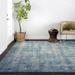 Blue/Brown 43 x 0.5 in Area Rug - Williston Forge Mahfuze Oriental Blue/Taupe Rug Polyester/Polypropylene | 43 W x 0.5 D in | Wayfair