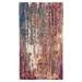 White 36 x 0.31 in Indoor Area Rug - Williston Forge Olneyville Abstract Red/Blue Area Rug Viscose | 36 W x 0.31 D in | Wayfair