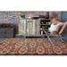 Brown/Red 156 x 108 x 0.75 in Indoor Area Rug - Bungalow Rose Donik Abstract Area Rug Wool, Cotton | 156 H x 108 W x 0.75 D in | Wayfair