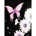 Buy Art For Less 'Glam Glow Butterfly' by Ed Capeau Graphic Art on Wrapped Canvas in Black/Pink/White | 24 H x 18 W x 1.5 D in | Wayfair
