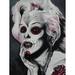 Buy Art For Less 'Tattooed Marilyn Monroe' Wrapped Canvas Graphic Art Print on Canvas Metal in Gray/Pink/Red | 32 H x 24 W x 1.5 D in | Wayfair