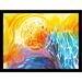 Buy Art For Less 'Sunrise Poster' by Elizabeth Stack Framed Painting Print Paper in Blue/Orange/Yellow | 18 H x 24 W x 1 D in | Wayfair