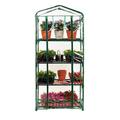 Misco Home and Garden 4 Tier 2.25 Ft. W x 1.58 Ft. D Growing Rack Plastic/Steel in Gray/Green | 63 H x 27 W in | Wayfair DSGH41