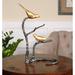 Brayden Studio® Birds On A Limb Sculpture Metal in Yellow | 18.25 H x 14 W x 11 D in | Wayfair BRYS6623 34092380