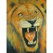 Buy Art For Less 'Lion - Hear Me Roar' by Ed Capeau Graphic Art on Wrapped Canvas in Black/Orange/Yellow, Size 24.0 H x 18.0 W x 1.5 D in | Wayfair