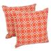 Brayden Studio® Pullen Lattice Throw Pillow Polyester/Polyfill/Cotton Blend in Orange | 17 H x 17 W x 8 D in | Wayfair BSTU3401 45101086