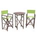 Bay Isle Home™ Waterford 3 Piece Bar Height Outdoor Dining Set in Green | 41 H x 29.5 W x 29.5 D in | Wayfair BYIL2444 45198291