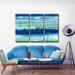 Brayden Studio® 'Tropical Deep Sea' - 3 Pieces Acrylic Painting Print Multi-Piece Image Metal in Blue/Green | 40 H x 60 W x 1.5 D in | Wayfair