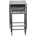 Brayden Studio® Ragusa 3 Piece Nesting Tables Metal in Black/Brown/Gray | 24 H x 16.5 W in | Wayfair BYST6525 42374395