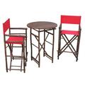 Bay Isle Home™ Waterford 3 Piece Bar Height Outdoor Dining Set in Red | 41 H x 29.5 W x 29.5 D in | Wayfair BYIL2444 45198286