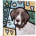 Harriet Bee 'German Shorthaired Pointer Pop Art' by Diethild Graphic Art on Canvas in Blue/Brown/Green | 24 H x 24 W x 1.25 D in | Wayfair