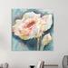 Charlton Home® 'White Camelia' Watercolor Painting Print on Wrapped Canvas in Blue/Green/Pink | 30 H x 30 W x 1.5 D in | Wayfair CHRL6677 42172997