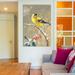 Charlton Home® Winter Birds Series: Goldfinch II Painting Print on Wrapped Canvas Metal in Brown/Green/White | 40 H x 60 W x 1.5 D in | Wayfair