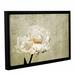 Ophelia & Co. 'Elegant White Peony 2' Framed Graphic Art Print on Canvas in Gray | 12 H x 18 W x 2 D in | Wayfair CHRL2398 38028687