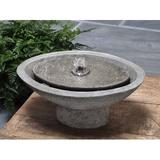 Campania International Zen Concrete Oval Garden Terrace Fountain | 8.25 H x 17 W x 12 D in | Wayfair FT-260-TR