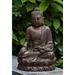 Campania International Antique Lotus Buddha Statue Concrete | 18.5 H x 11.5 W x 10.25 D in | Wayfair OR-162-PN