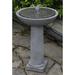 Campania International Cirrus Concrete Birdbath Fountain Concrete in Brown | 30.25 H x 20.5 W x 20.5 D in | Wayfair FT-246-TR