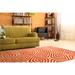 Orange 60 x 0.5 in Area Rug - EORC Stylish Marla Hand Tufted Stain Resistant geometric pattern Indoor Rectangular Area Rug | Wayfair ME106OR5X8