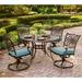 Darby Home Co Barrowman 5 Piece Outdoor Dining Set w/ Cushions Metal in Brown | 28 H x 48 W x 48 D in | Wayfair 53B3621A678B47809948F35E90F67338