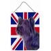 Caroline's Treasures Skye Terrier w/ English Union Jack British Flag by Suzanne Staines Painting Print Plaque Metal in Blue/Indigo/Red | Wayfair