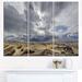 Design Art Sky & Stones Under Dark Clouds - 3 Piece Graphic Art on Wrapped Canvas Set Canvas in Gray | 28 H x 36 W x 1 D in | Wayfair PT11688-3P