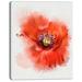 Design Art 'Stylish Watercolor Poppy Flower' Painting Print on Wrapped Canvas in Red | 20 H x 12 W x 1 D in | Wayfair PT13698-12-20