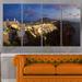 Design Art 'Thira Santorini Greece Panorama' Photographic Print Multi-Piece Image on Wrapped Canvas in Blue/Brown | 28 H x 48 W x 1 D in | Wayfair