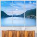 Design Art Como Lake Landscape - 3 Piece Photographic Print on Wrapped Canvas Set Canvas in Blue | 28 H x 36 W x 1 D in | Wayfair PT7060-3P