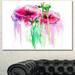 Design Art 'Colorful Hand Drawn Flowers' Graphic Art Print on Wrapped Canvas in Red | 8 H x 12 W x 1 D in | Wayfair PT14993-12-8