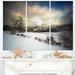 Design Art Snow Storm in Spain - 3 Piece Graphic Art on Wrapped Canvas Set Canvas in Blue | 28 H x 36 W x 1 D in | Wayfair PT9493-3P