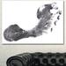 Design Art 'Black & White Footprint Design' Graphic Art on Wrapped Canvas Metal in Black/White | 16 H x 32 W x 1 D in | Wayfair PT14540-32-16