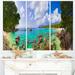 Design Art Beach Anse Lazio at Seychelles - 3 Piece Graphic Art on Wrapped Canvas Set Canvas in Blue/Green | 28 H x 36 W x 1 D in | Wayfair